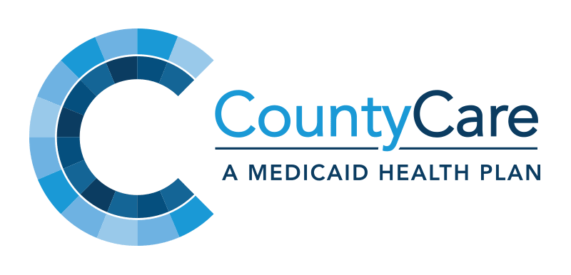 Logo of CountyCare, a Medicaid health plan. Features a large C composed of blue segments, alongside the words CountyCare and A Medicaid Health Plan in blue text, symbolizing accessible healthcare services like finding a mammogram near me.
